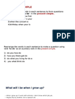 Present Simple: Rearrange The Words in Each Sentence To Form Questions Using The Verb 'To Be' in The