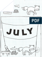 July Embroidery Pattern