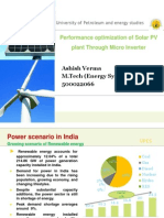 Performance Optimization of Solar PV Plant Through Micro Inverter