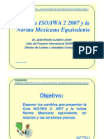 La Guia ISO IWA 2 2007 y La Norma Mexicana Equivalente