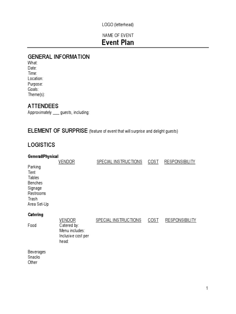 Event Planning Template Guide | PDF