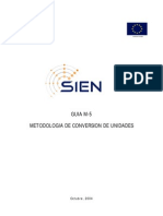 Guía SIEN M-5 Factores de conversión de unidades