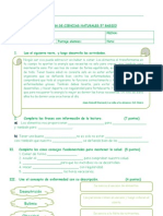 Prueba de Ciencias Naturales 5 Nutricion