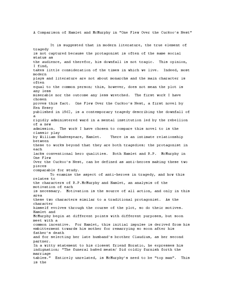 One flew over the cuckoo's nest research paper topics image