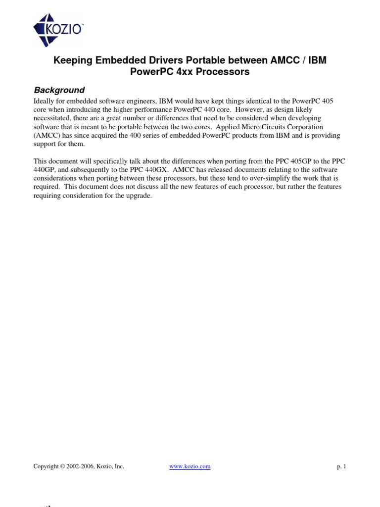 Porting From PPC405 To PPC440 | PDF | Digital Electronics | Office ...