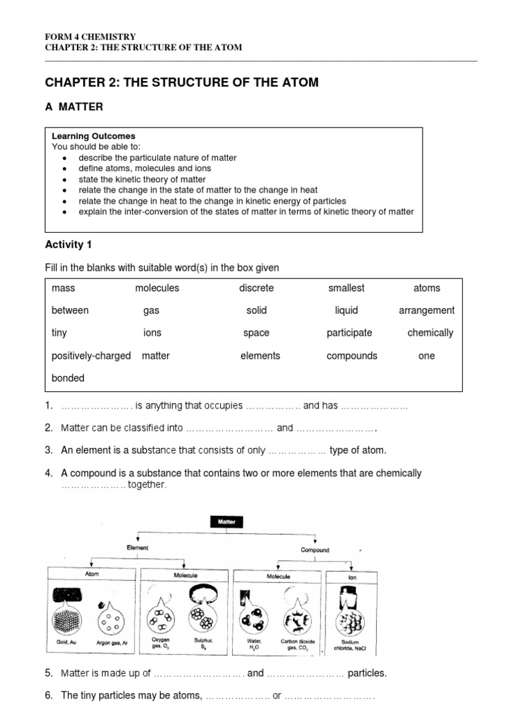 Chapter 2: The Structure of The Atom: A Matter | PDF