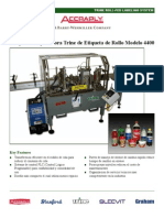 Model 4400 Quick Change Roll Fed Labeling System Spanish PDF