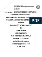 MSE Radio Programmes Listener Survey June 2005 - Ian Nkata - Uganda