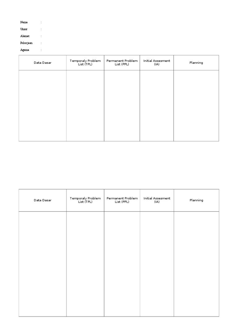Personal Data and Problem Assessment Form | PDF