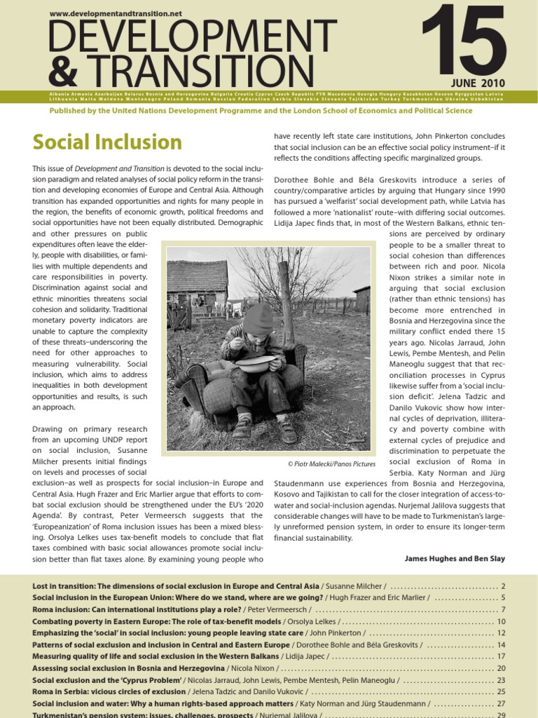 Social Inclusion in Europe and Central Asia | PDF | Social Exclusion ...