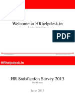 Satisfaction Survey 2013
