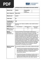 Introduction To Instrumentation and Control
