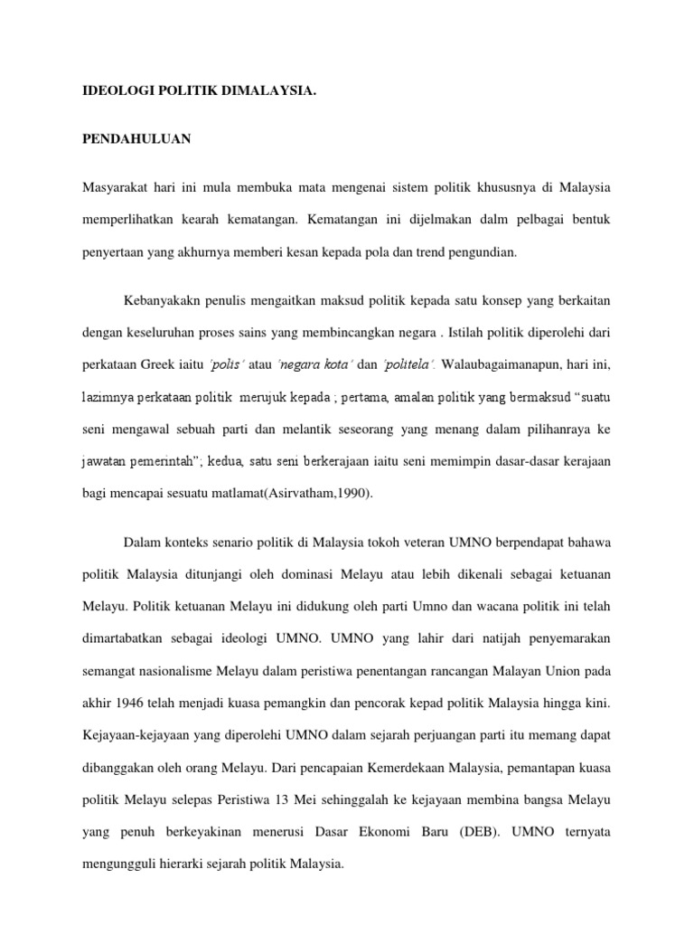 Ideologi Politik Dimalaysia  PDF
