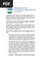 CONFIANÇA NA CDU - Manifesto Distrital