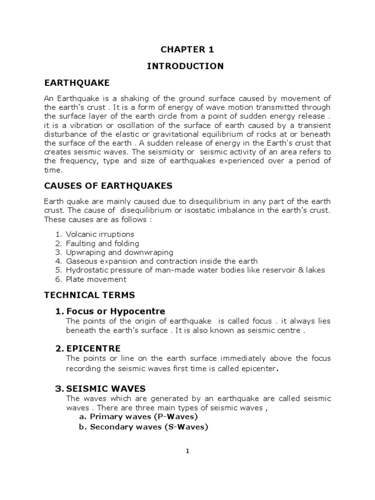 earthquake essay introduction body conclusion