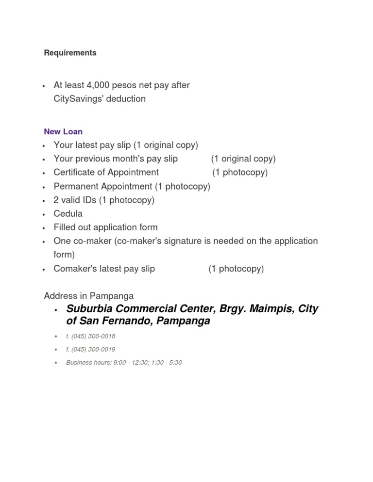 requirements-city-savings-bank