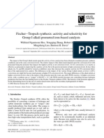 Fischer Tropsch Synthesis Activity and Selectivity