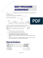 Parent Provider Agreement (Includes Email)