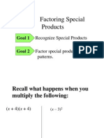 2.1 Factoring Special Products