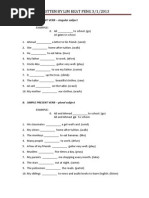 Simple Present Verb Exercise