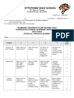 Journal Writing Rubric