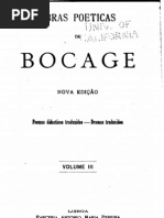 Obras Poéticas de Bocage: Poemas Didácticos Traduzidos, Dramas ...