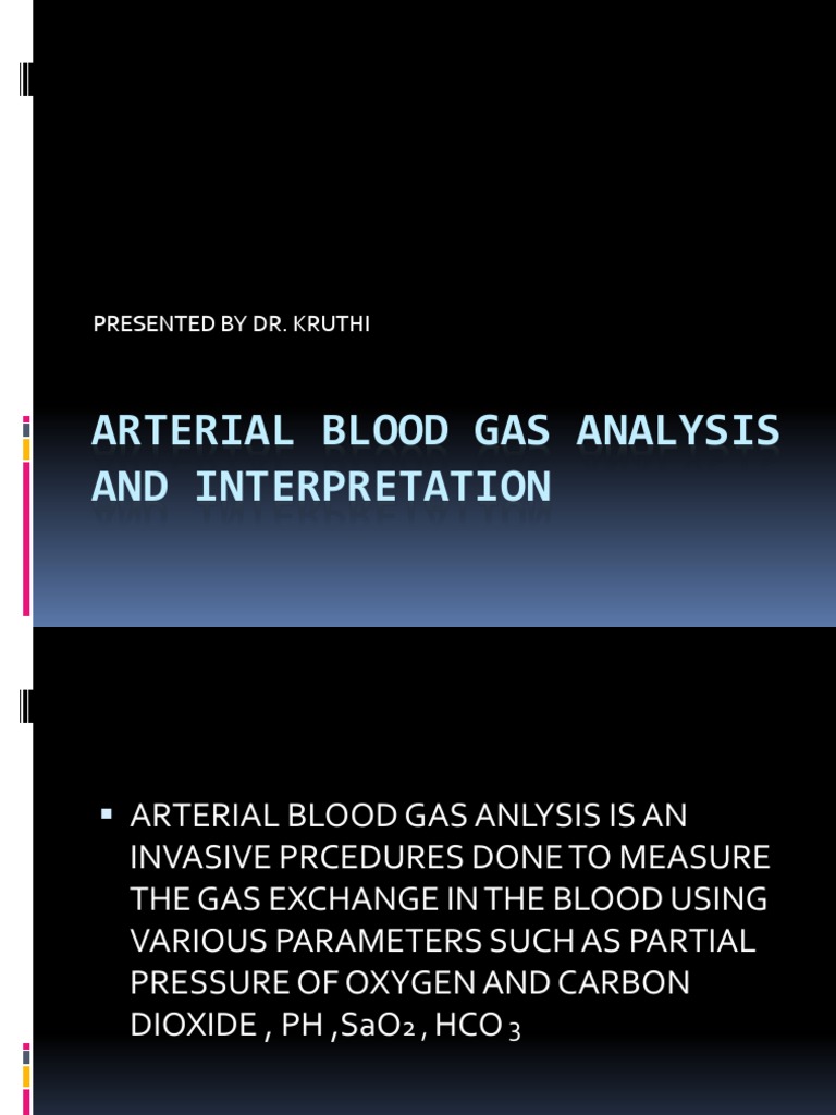 Arterial Blood Gas Analysis Guide | PDF | Respiratory System | Medical ...