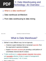 What Is A Data Warehouse?: Data Warehouse Architecture From Data Warehousing To Data Mining