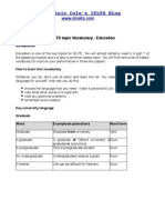 Ielts Topic Vocabulary