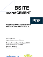 Website management for Medical Professional