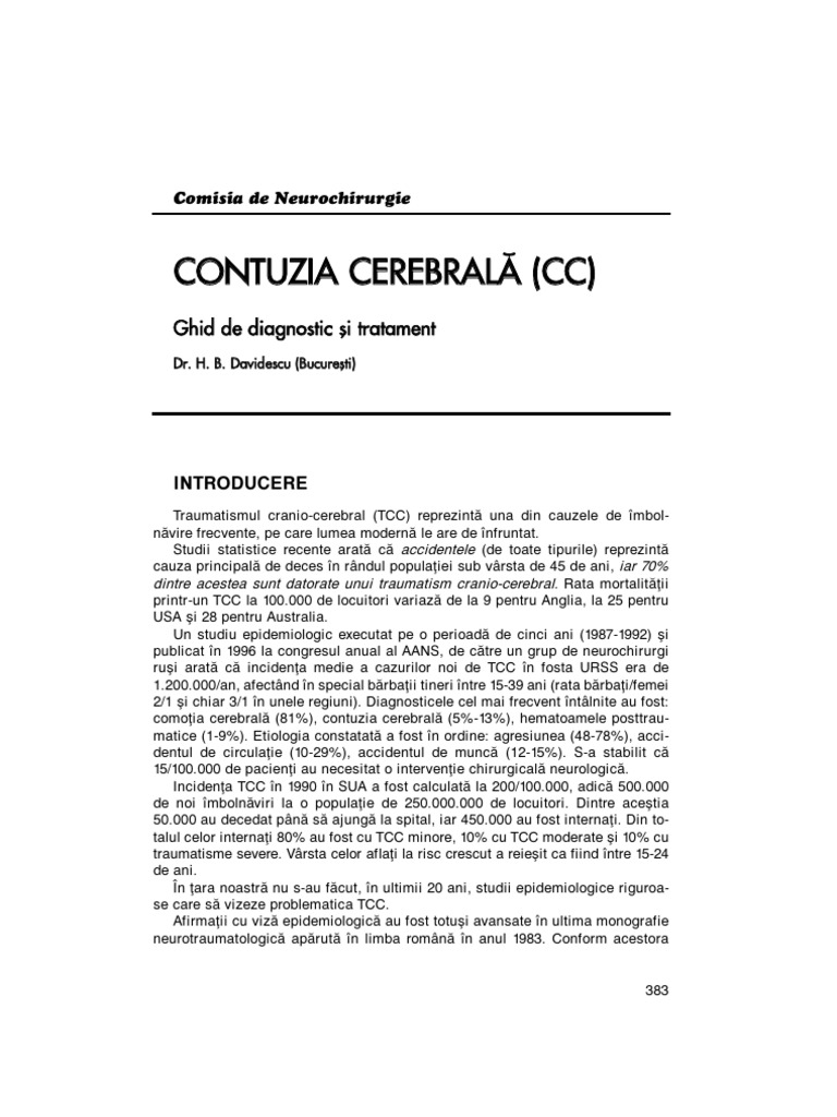 Contuzia Cerebrala | PDF