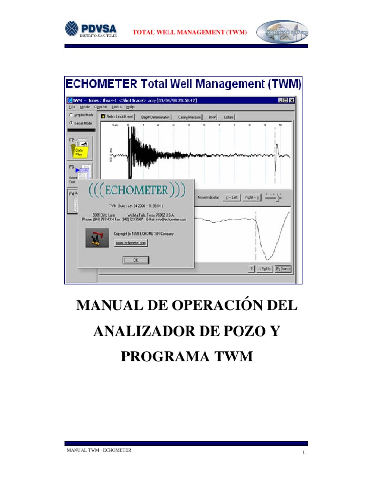 Manual de Operación del Echometer TWM | PDF | Presión | Programa de ...