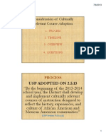 Consideration of Culturally Relevant Course Adoption: Usp Adopted On 2.5.13