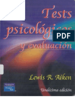 Tests de Psicologicos y Evaluacion Introduccion