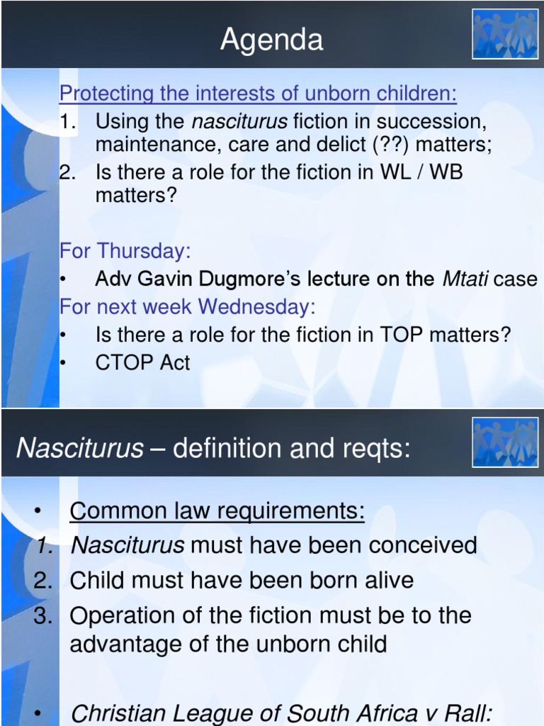 Analyzing the Role of the Nasciturus Fiction in Various Legal Matters ...
