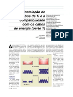 Instalação de cabos de TI e a compatibilidade com os cabos de energia