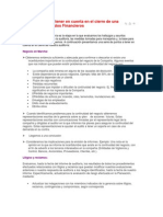 Aspectos Clave A Tener en Cuenta en El Cierre de Una Auditoría de Estados Financieros