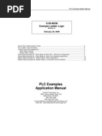 PLC Examples Application Manual: 3100-MCM Example Ladder Logic