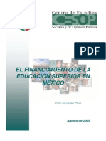 2005 El Financiamiento de La Educacion Superior en Mexico
