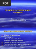 Download DESARROLLO EMBRIONARIO TEMPRANO by Estudiantes de Veterinaria Primer ao 2009 SN15281721 doc pdf