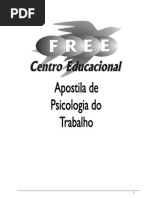 Apostila de Psicologia do Trabalho - Três Rios