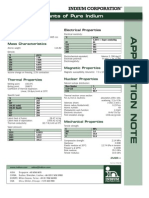 Physical Constants of Pure Indium