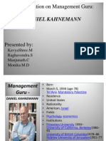 Daniel Kahnemann: A Presentation On Management Guru