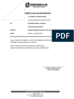 Informe #Oo1-2012-Grl/Grds/Asc: A: Sr. Marcelo Lévano Solari