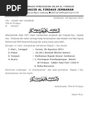 46 Contoh Undangan Buka Puasa Bersama Dengan Anak Yatim Gratis Terbaik