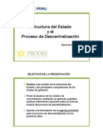 ESTRUCTURA DEL ESTADO Y PROCESO DE DESCENTRALIZACIÓN