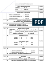 Financial Mnagement Paper Solution Summer 2013
