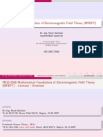 Mathematical Foundation of Electromagnetic Field Theory (MFEFT)