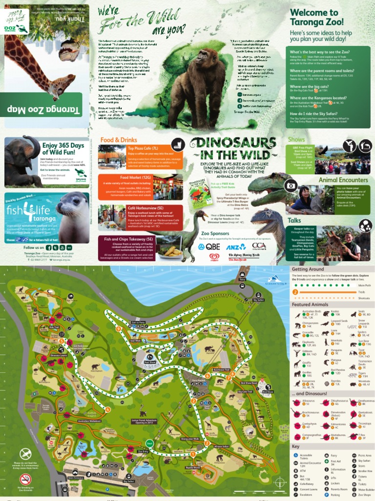 To Taronga Zoo! Food & Drinks PDF Zoo Organisms