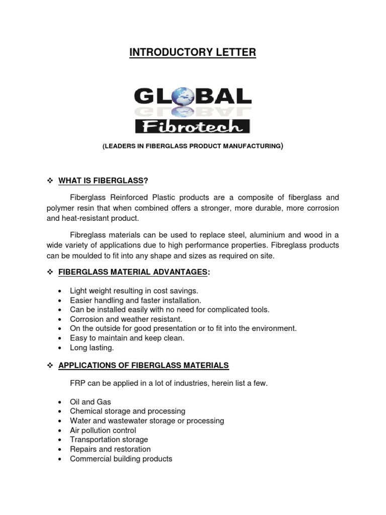 Comprehensive FRP Product Overview | PDF | Fiberglass | Fibre ...